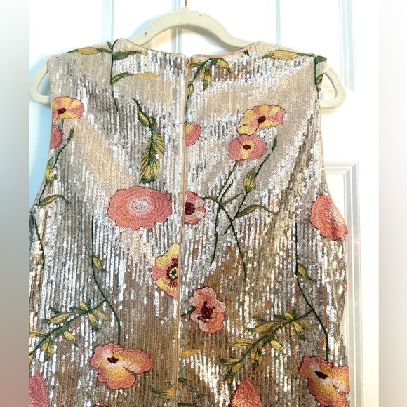 🎀 NWOT Stunning MILLY DRESS Sequins Floral 12 Wedding Formals NEW 🎀 - Picture 8 of 11